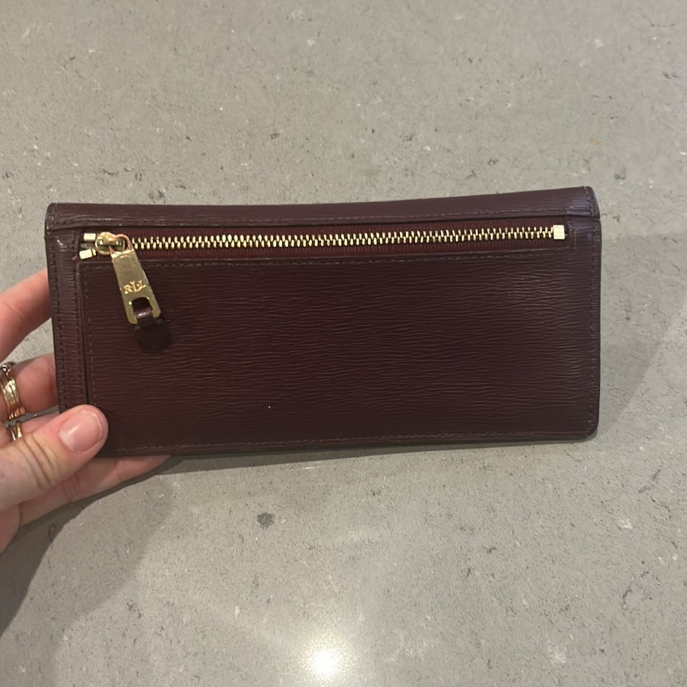 Ralph Lauren burgundy leather wallet - Picture 6 of 7